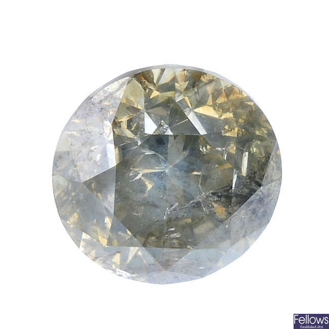 A brilliant-cut coloured diamond, weighing 2.25cts.