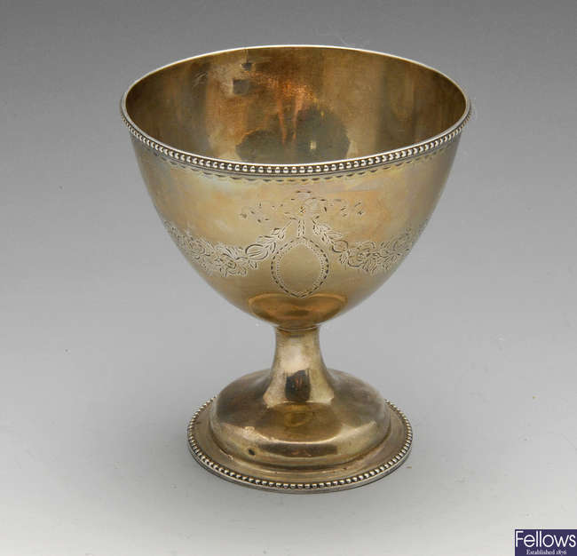A mid-Victorian Scottish silver pedestal bowl. 