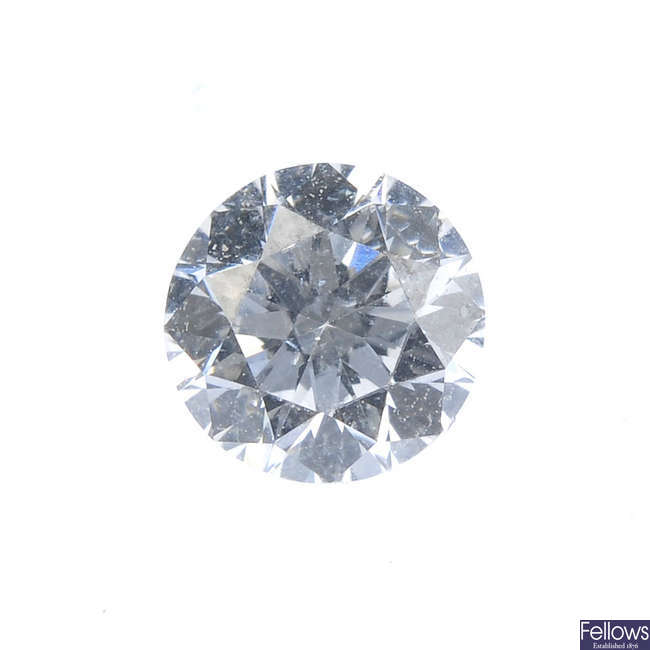 A brilliant-cut diamond, weighing 0.31ct.