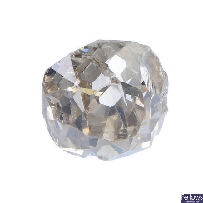 An old-cut diamond, weighing 1.12ct.