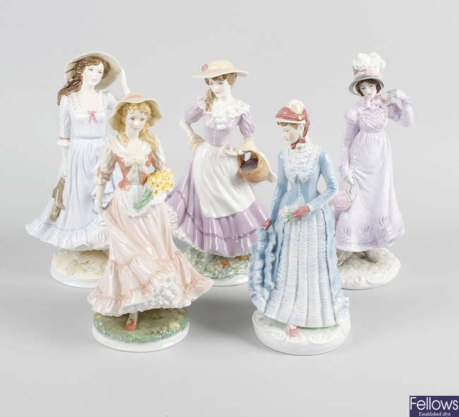 A group of Royal Worcester figurines