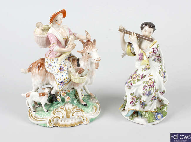 A porcelain figure of Count Bruhl’s Tailor’s wife
