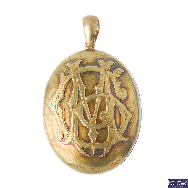 A late 19th century 18ct gold locket.