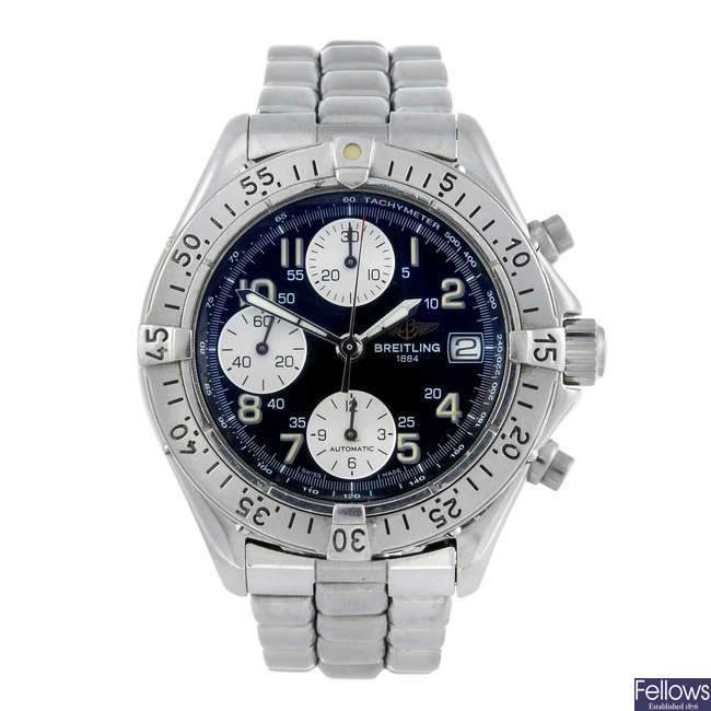 BREITLING - a gentleman's stainless steel Colt chronograph bracelet watch.