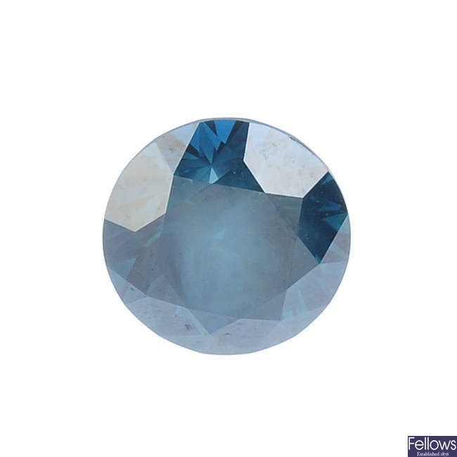 A brilliant-cut colour treated 'blue' diamond, weighing 2.34cts.