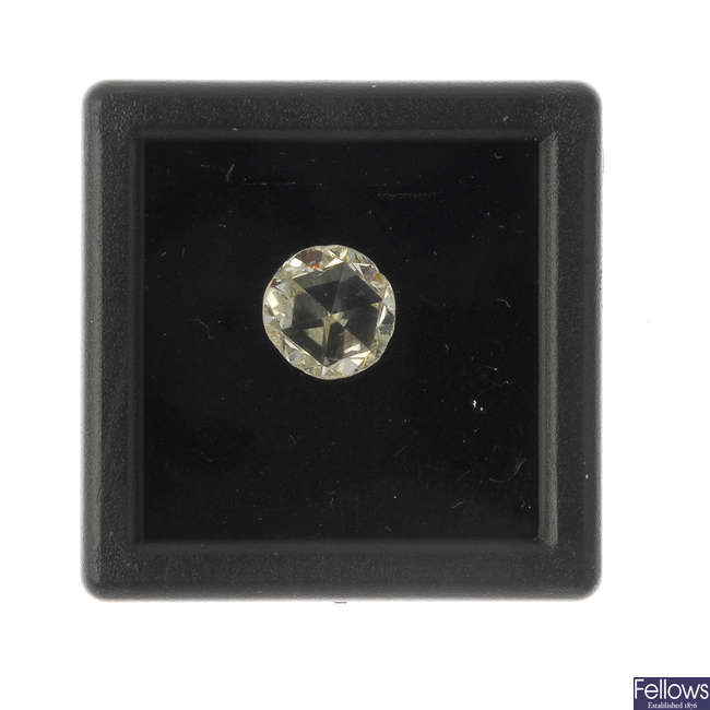 A rose-cut diamond, weighing 1.08cts.