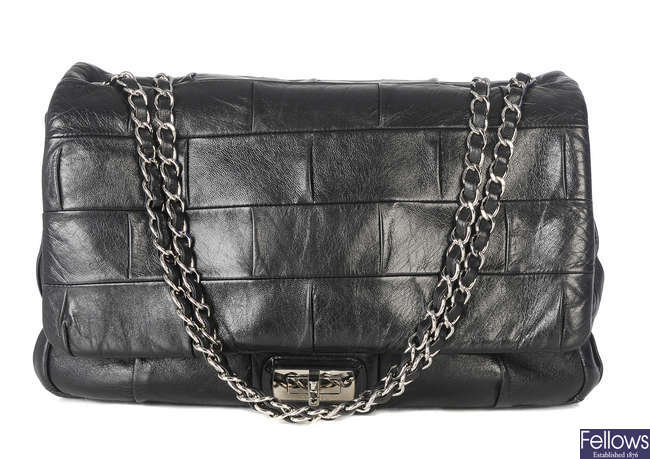 CHANEL - an Igloo patchwork flap handbag.