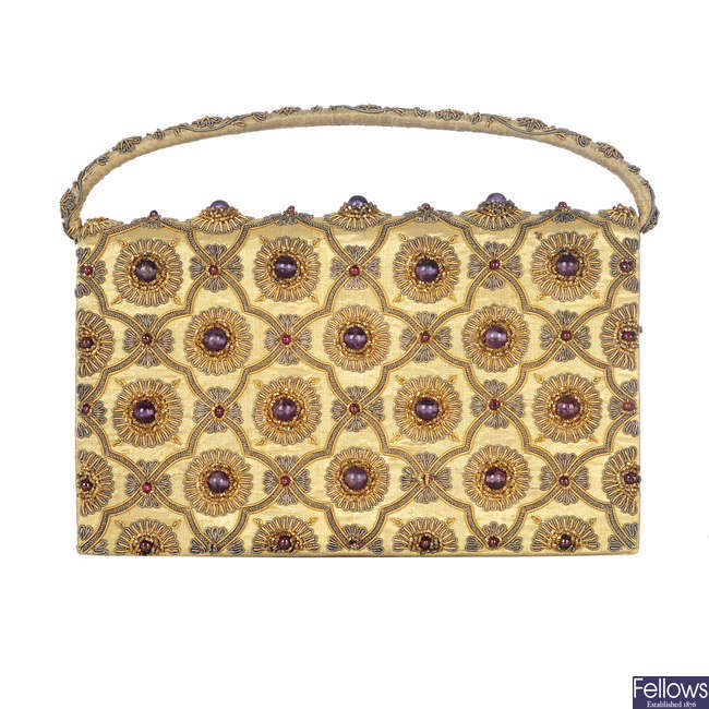 An early 20th century gem-set evening handbag attributed to Van Cleef & Arpels.