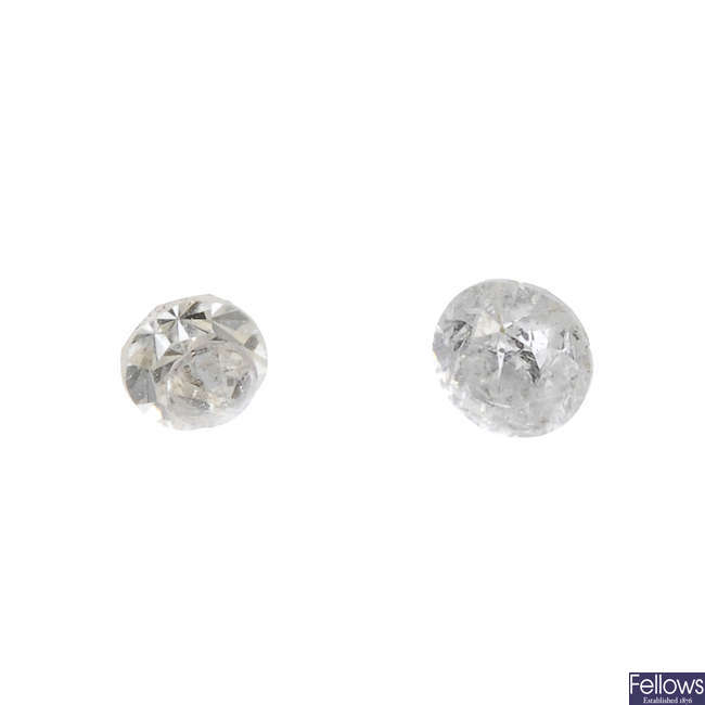 A selection of vari-shape diamonds, total weight 9.22cts.