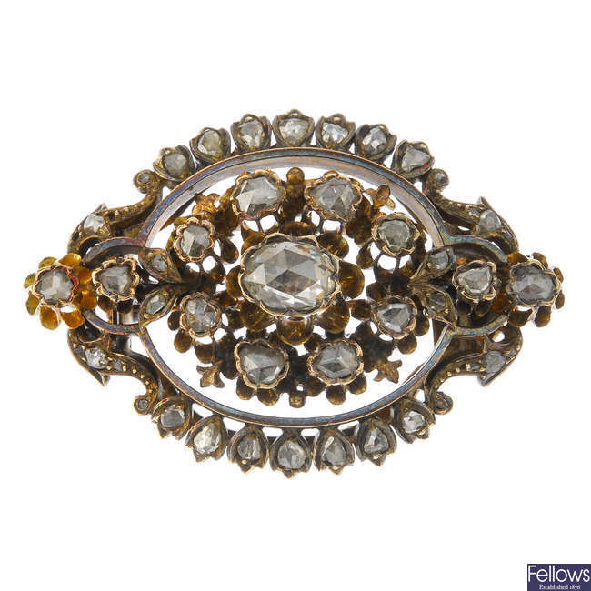 An early 20th century diamond brooch.