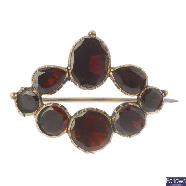Three mid to late 19th century brooches.