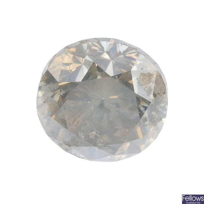 A brilliant-cut diamond, weighing 3.01cts.