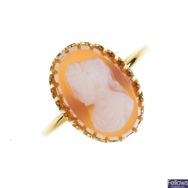 A cameo ring.