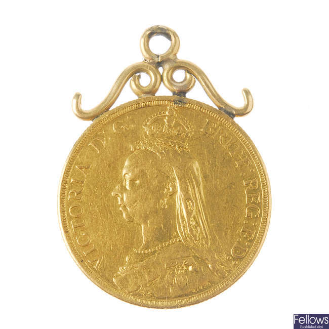 Victoria, gold Two-Pounds 1887.