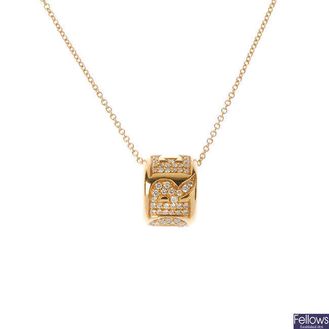 PASQUALE BRUNI - a diamond 'amore' pendant, with chain.