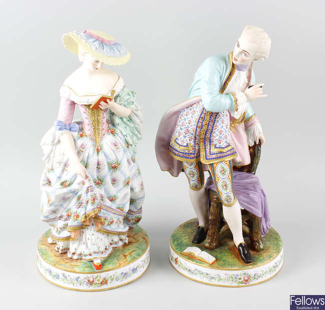 A good pair of French porcelain figures.