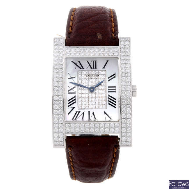 CHOPARD - a lady's white metal H wrist watch.