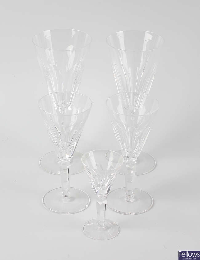 A part suite of Waterford crystal in the 'Sheila' pattern