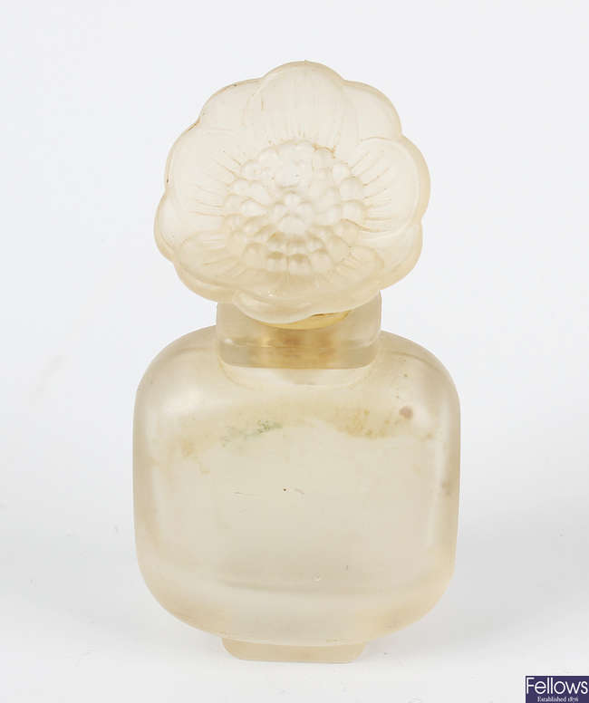 A French frosted glass scent bottle.