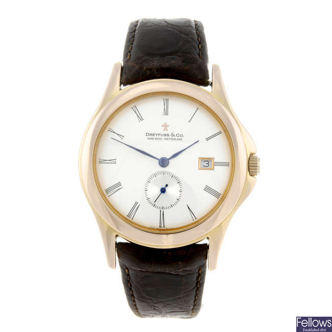 DREYFUSS & CO - a gentleman's 18ct rose gold Series 1925 wrist watch.