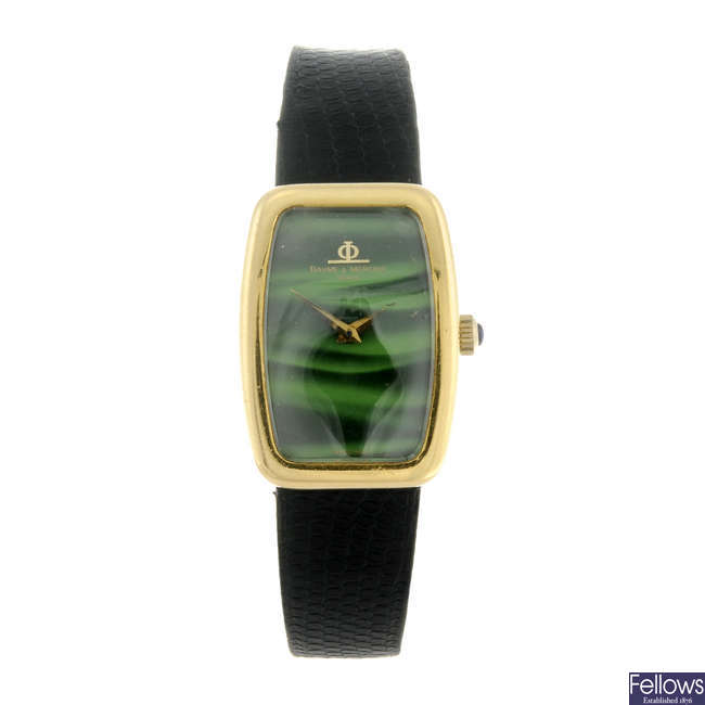 BAUME & MERCIER - a lady's 18ct yellow gold wrist watch.