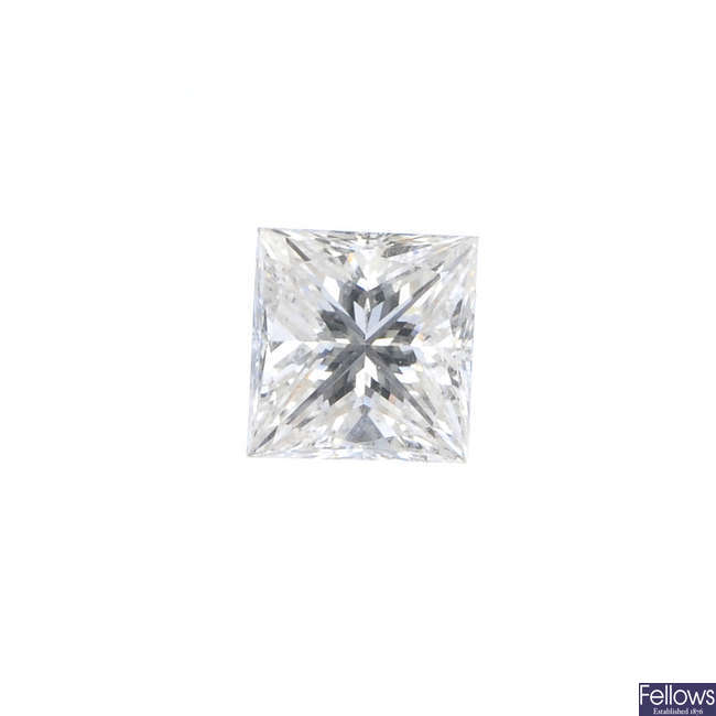 A square-shape diamond, weighing 0.42ct.