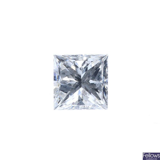 A square-shape diamond, weighing 0.50ct.