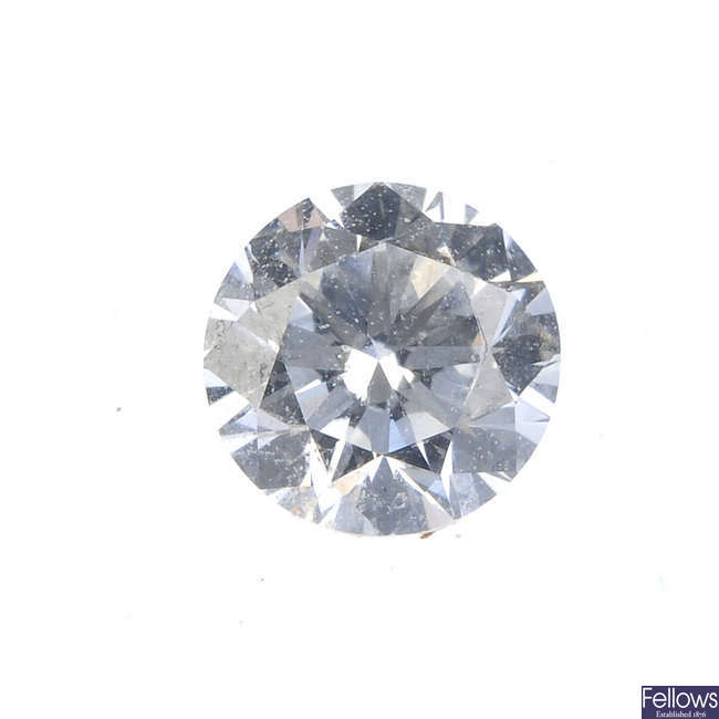 A brilliant-cut diamond, weighing 0.32ct.