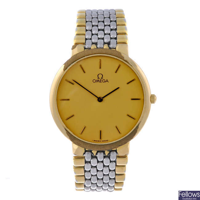 OMEGA - a gentleman's gold plated De Ville bracelet watch.