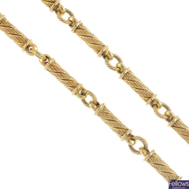 A fancy-link chain.