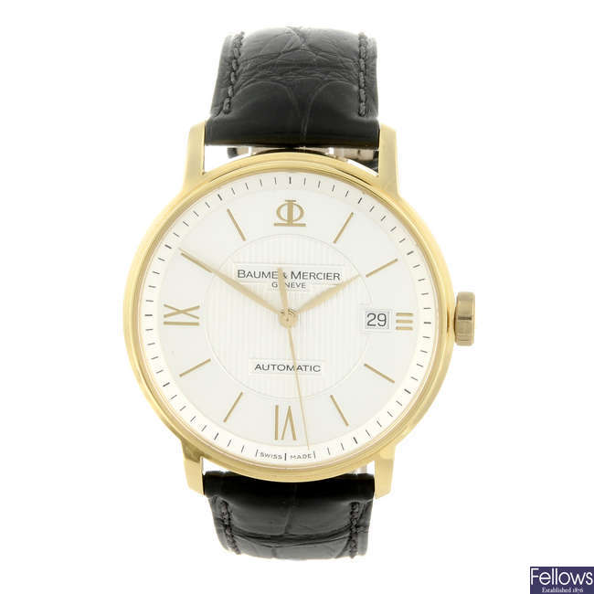 BAUME & MERCIER - a gentleman's 18ct yellow gold Classima Executive wrist watch.