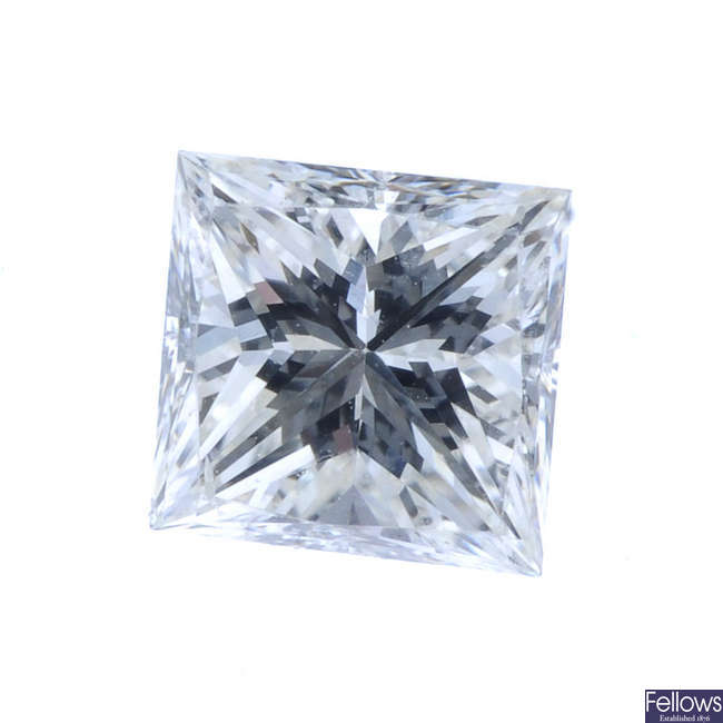 A square-shape diamond, weighing 0.73ct.