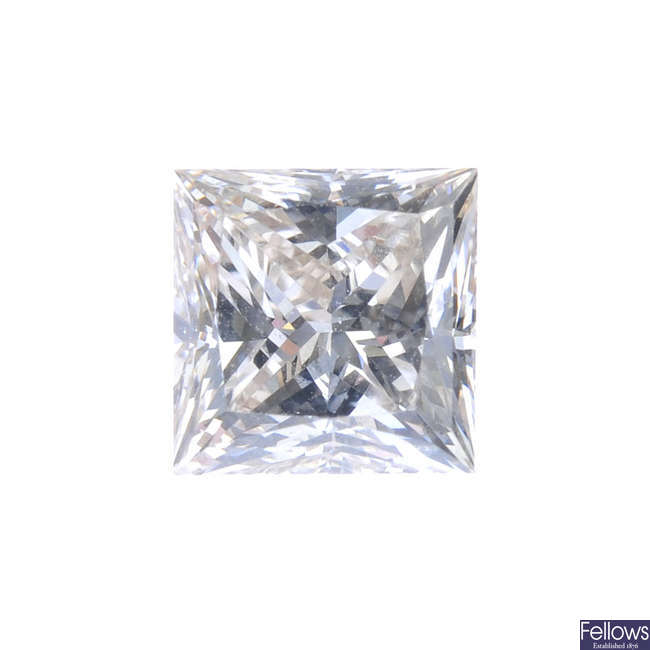 A square-shape diamond, weighing 0.64ct.