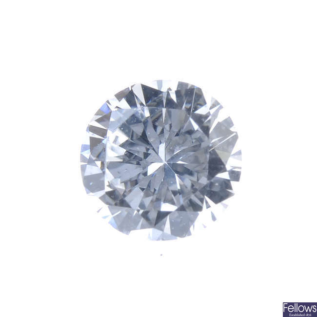 A brilliant-cut diamond, weighing 0.34ct.
