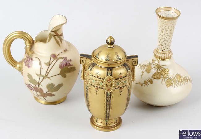 A group of Royal Worcester porcelain