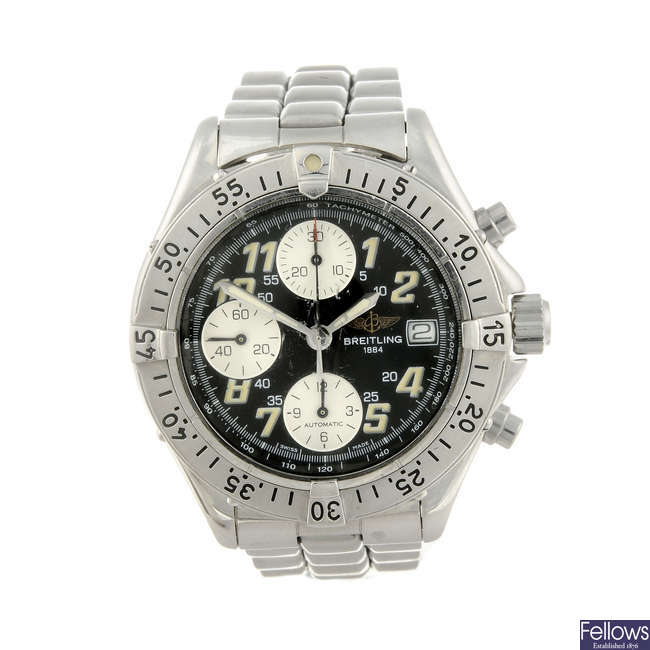 BREITLING - a gentleman's stainless steel Colt chronograph bracelet watch.