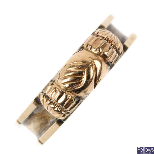 A mid Victorian mouring ring.