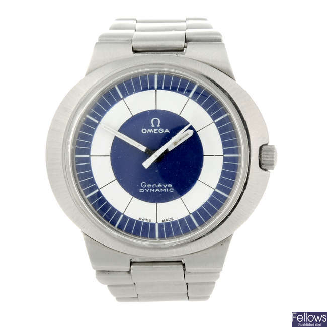 OMEGA - a gentleman's stainless steel Dynamic bracelet watch.