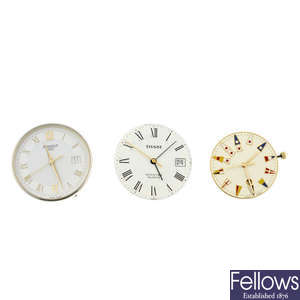 A group of twenty assorted watch movements, to include six Longines and ten by Tissot.