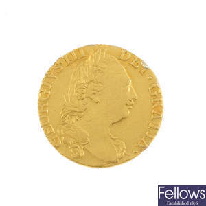 A George III gold guinea.