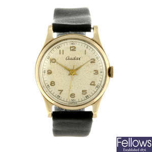 AUDAX - a gentleman's 9ct yellow gold wrist watch.