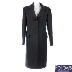 PRADA - a lady's full-length woollen coat.