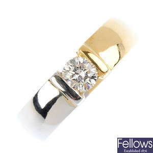 A diamond band ring.