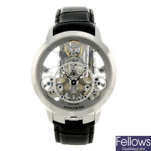 ARNOLD & SON - a gentleman's stainless steel Time Pyramid wrist watch.