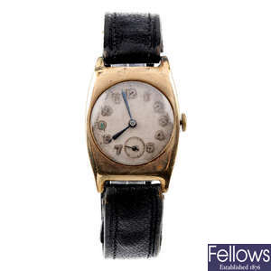 ROLCO - a gentleman's 9ct yellow gold wrist watch.