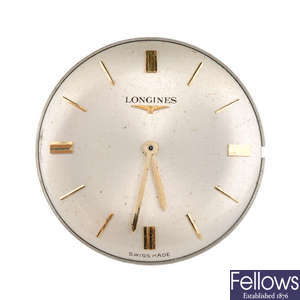 A group of Longines watch movements. Approximately 20.