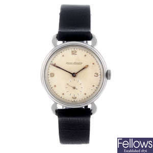 JAEGER-LECOULTRE - a mid-size stainless steel wrist watch.