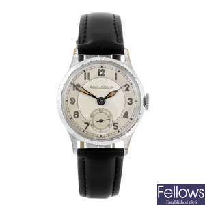 JAEGER-LECOULTRE - a mid-size nickel plated wrist watch.