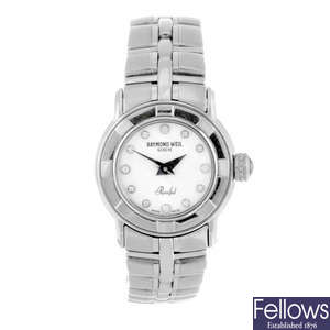 RAYMOND WEIL - a lady's stainless steel Parsifal bracelet watch.