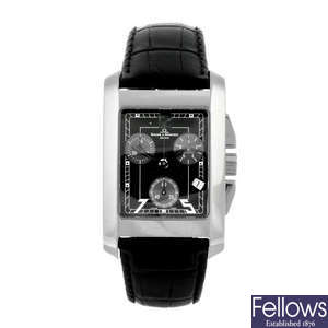 BAUME & MERCIER - a gentleman's stainless steel Hampton chronograph wrist watch.